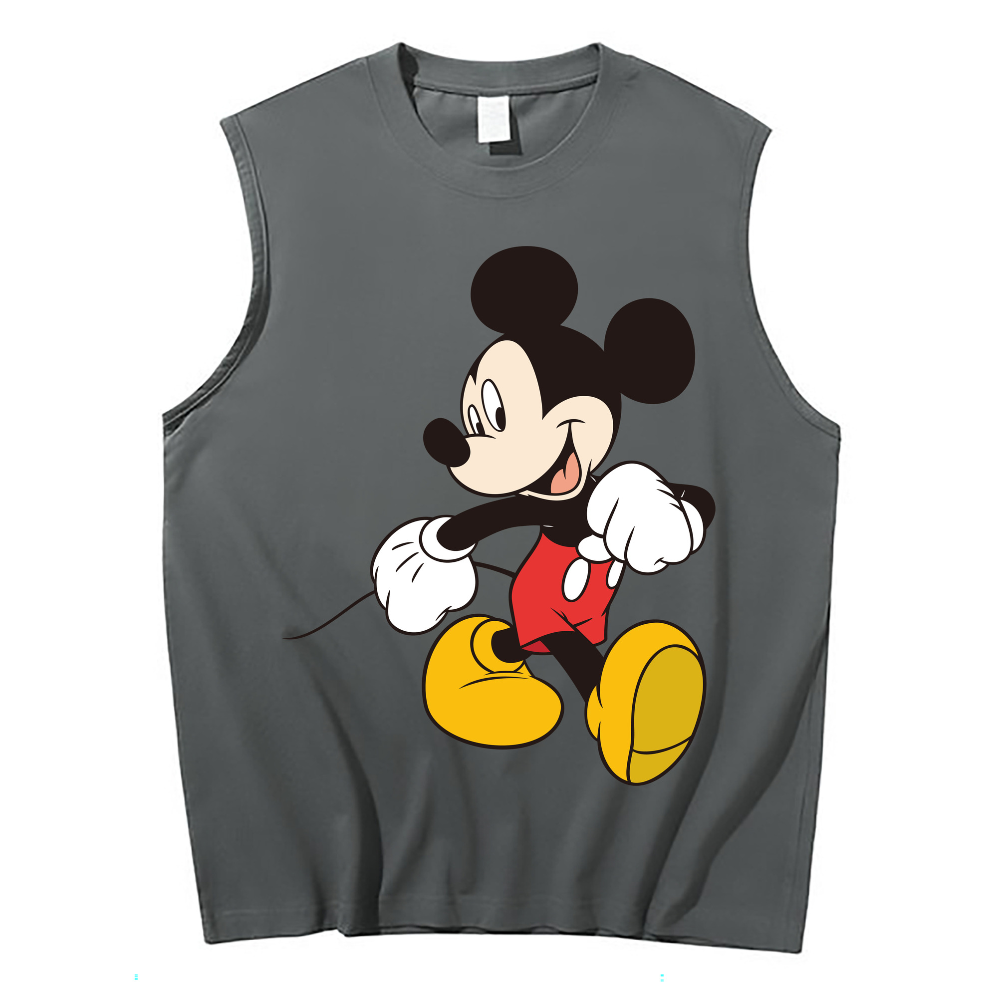 ミッキーマウス Mickey Mouse コットン100％タンクトップ（フロントプリント）